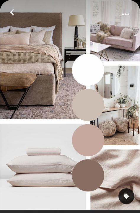 Pink And Beige Bedroom, White And Beige Bedroom, Taupe Bedroom, Beige Bedroom Decor, Beige Room, Pink Bedroom Ideas, Storage Hallway, Interior Design Minimalist, Brown Rooms