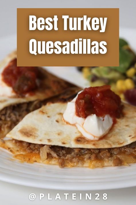 Craving something cheesy? These Ground Turkey Quesadillas are a must-try! They're crispy, gooey, and oh-so-delicious. #cheeselover #quesadillas Ground Turkey Quesadillas, Turkey Quesadilla Recipes, Turkey Quesadilla, Turkey Chops, Turkey Cheese, Cheese Quesadilla, Best Turkey, Quesadilla Recipes, Mexican Cheese