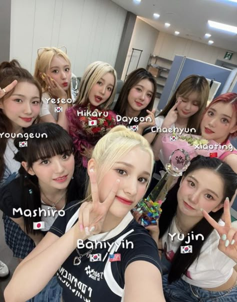 Kep1er ot9 icon with their names & flags Kpop Names, Bts And Blackpink Lightstick Wallpaper, Kep1er Ot9, Kpop Group Names, Girls Group Names, Contemporary Dance Videos, Bias Kpop, Twice Kpop, Kpop Girl Bands