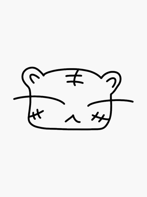 Seventeen Hoshi Drawing, Hoshi Tiger Drawing, Hoshi Drawing, Seventeen Embroidery, Svt Drawing, Hoshi Sticker, Seventeen Drawing, Hoshi Tiger, Teen Tattoos