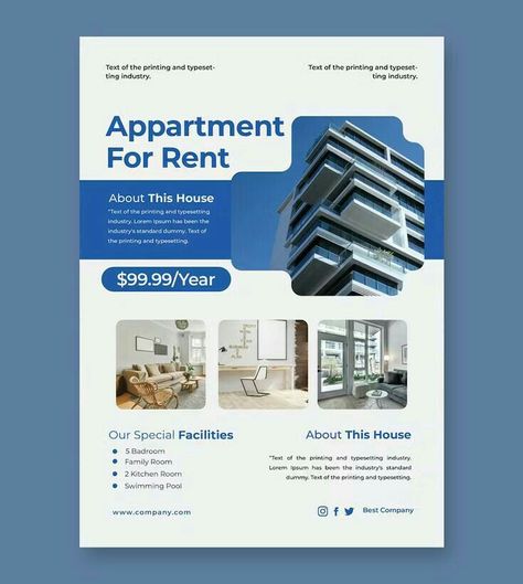 Apartment Flyer, Apartment Advertising, Real Estate Banner, Event Planner Logo, Rent Studio, Real Estate Advertising, Flyer Design Layout, 17 Agustus, Space Poster