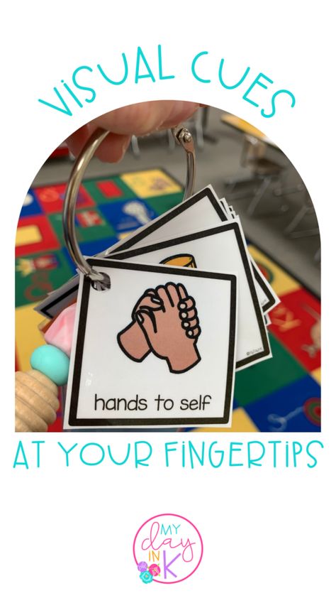 Visuals at the Tip of Your Fingers Non Verbal Cue Cards, Wait Visual Card, Visual Learner Activities, Visual Behavior Cards, Safe Hands Visual, Hands To Self Visual, Visual Cues For Preschool, Visual Instructions Classroom, Behavior Visual Cue Cards