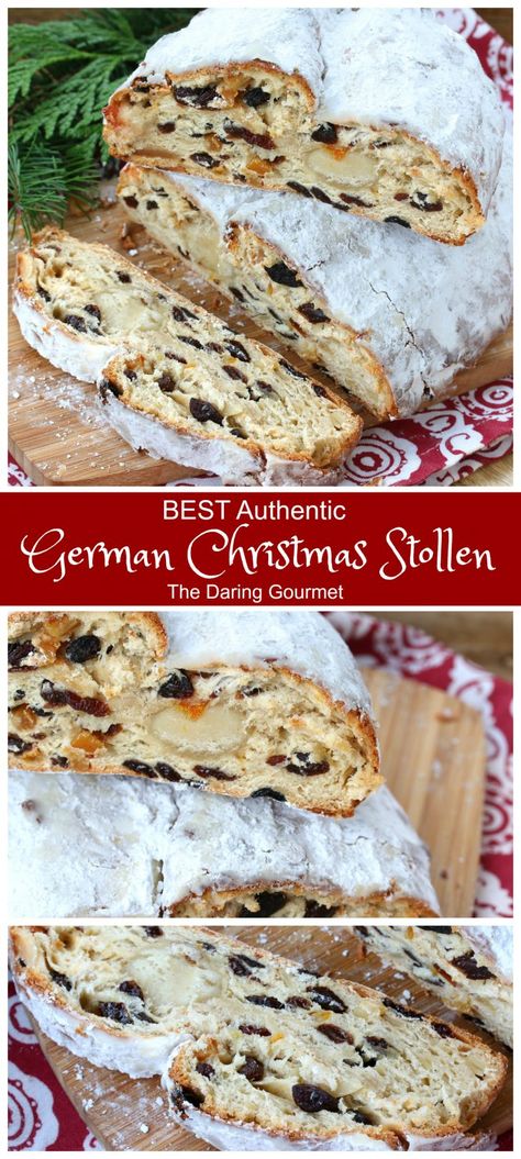 stollen recipe german bread cake christmas authentic traditional christstollen German Christmas Stollen Recipe, Christmas Stollen Recipe, German Stollen, Christmas Stollen, Stollen Recipe, Christmas Pastries, German Bread, Christmas Bread, Cake Christmas