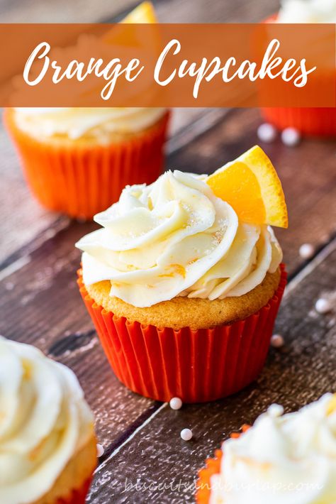 Delicate orange flavor in cupcakes perfect for any occasion. #cupcakes #orange #orangecupcakes Orange Cream Cheese, Orange Buttercream, Orange Cupcakes, Orange Frosting, Cupcakes With Cream Cheese Frosting, Chocolate Chip Cheesecake, Cream Cheese Recipes, With Cream Cheese Frosting, Pudding Cake