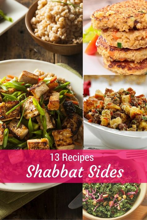 13 Best Shabbat Side Dish Recipes from the Joy of Kosher collection Shabbos Recipes, Shabbat Dinner Recipes, Dinner Easy Recipes, Shabbat Recipes, Kosher Kitchen, Jewish Holiday Recipes, Kosher Cooking, Jewish Cuisine, Shabbat Dinner