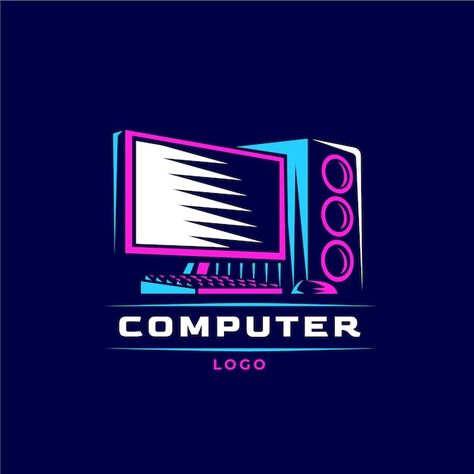 Tech computer logo template | Premium Vector #Freepik #vector #business-logo #company-logo #logo-templates #brand-logo Computer Logo, Computer Center, Electronics Logo, Google Keep, Computer Shop, Decor Logo, Trendy Logos, Beautiful Logos Design, Shop Logo Design