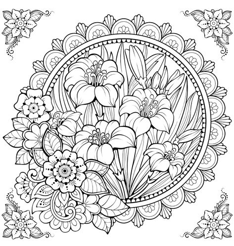 Floral Coloring Pages Free Printable, Happy Coloring Pages, Fall Coloring Pages For Kids, Sunflower Coloring Pages, Super Mario Coloring Pages, Printable Flower Coloring Pages, Witch Coloring Pages, Fall Coloring, Adults Coloring