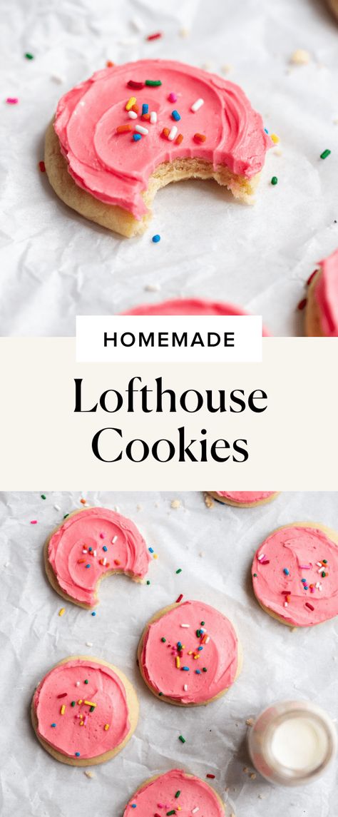 Sweeties Cookies, Aesthetic Sugar Cookies, Lofthouse Sugar Cookies Recipe, Lofthouse Cookie Recipe, Lofthouse Sugar Cookies, Lofthouse Cookies, Broma Bakery, Icing Techniques, Soft Sugar