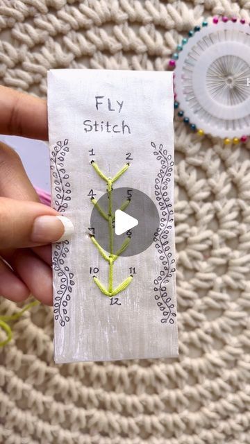 Py on Instagram: "Fly stitch tutorial🫶🏻 . . . #trending#trendingreels#embroidery#embroideryart#embroidered#handmade#reelsinstagram#reels#reel#reelitfeelit" Fly Stitch Tutorial, Embroidery Fly Stitch, Feather Stitch Embroidery Design, Fly Stitch Embroidery, Embroidered Photographs, Fly Stitch, Embroidery Stitches Beginner, Peacock Painting, Stitch Tutorial