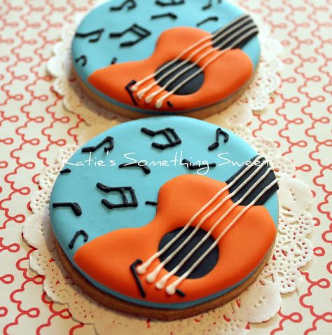 country music themed birthday party | year-old boy's music themed birthday party favors, Guitar Cookies. Music Theme Food, Guitar Cookies, Music Themed Birthday Party, Music Themed Birthday, Cupcakes Cheesecake, Jumbo Cookies, Birthday Cake Kids Boys, Music Birthday Party, Music Theme Birthday