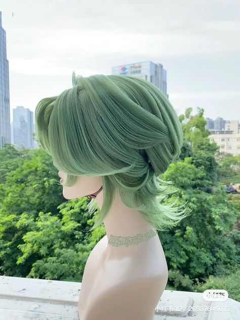 Hair Designs Drawing, Green Hair Wig, Cool Hair Designs, Cool Hair, Fantasy Hair, Hair Up Styles, Favorite Hairstyles, Hair Reference, Wig Styles