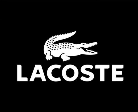 Lacoste Brand Logo Symbol White Design Clothes Fashion Vector Illustration With Black Background Fashion Vector, Logo Symbol, Design Clothes, White Design, Black Background, Black Backgrounds, Brand Logo, Vector Art, Tshirt Print