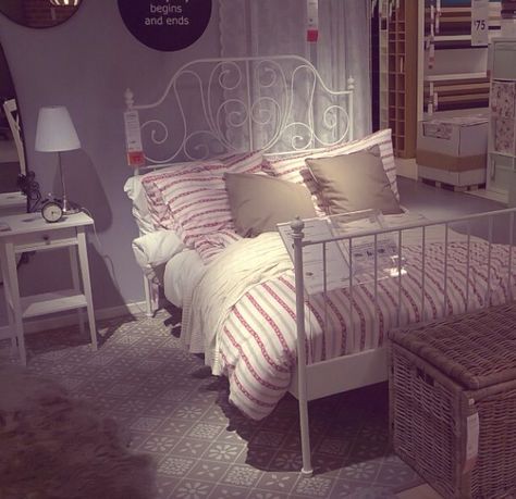 Ikea leirvik bed Ikea Metal Bed, Ikea Rooms, Ikea Leirvik, Leirvik Bed, Scandinavian Home Interiors, Beautiful Bedroom Decor, Ikea Bedroom, Bedding Inspiration, Good Photos