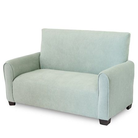 Isabelle & Max™ Burchette Kids Club Sofa | Wayfair Playroom Reading Nook, Playroom Sofa, Toddler Sofa, Club Sofa, Kids Couch, Sofa Blue, Small Couch, Youth Furniture, Church Nursery