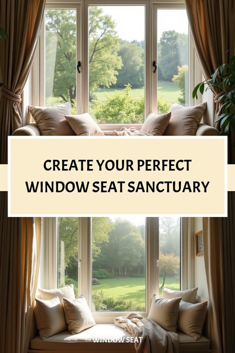 Elegant window seat design with natural lighting Window Seats In Bedroom, Window Seat Ideas Living Room, Small Window Seat Ideas, Window Seat Decor, Small Window Seat, Window Seat Ideas, Built In Window Seat, Cozy Window Seat, Window Seat Design