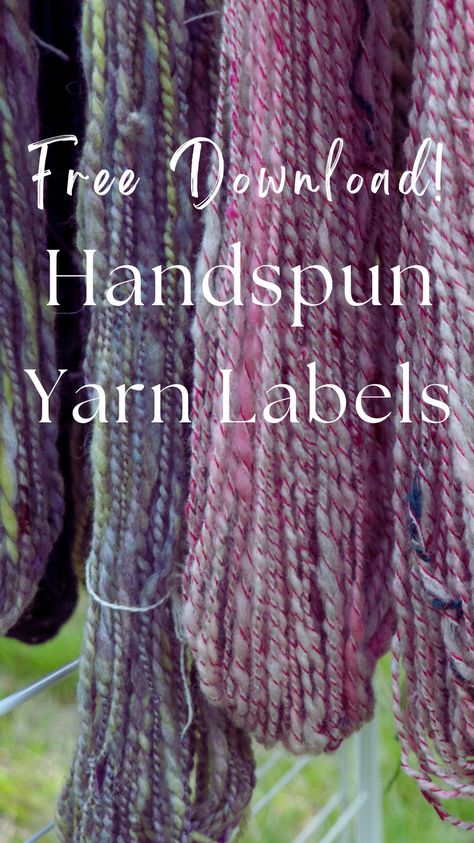 Free handspun yarn labels printable! Get your stash organized! Join me in this video as I go through all my new skeins of yarn that I spun during Tour de Fleece 2024. I discuss each batt’s fiber content, the type of yarn I spun, and all the aftermath of Tour de Fleece: washing, winding, measuring, recording, and dreaming of new projects. Handspun Yarn Projects Crochet, Handspun Yarn Projects, Spinning Yarn Fiber, Art Yarn Spinning, Fiber Studio, Yarn Projects Crochet, Artisan Yarn, Single Ply Yarn, Art Yarn Handspun