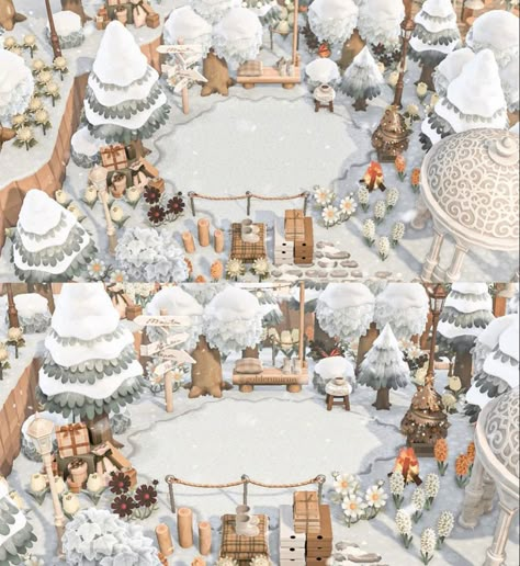 Cottagecore Winter, Winter Cottagecore, Acnh Cottagecore, Ac New Leaf, Forest Core, Animal Crossing Guide, Animal Crossing Wild World, City Folk, Ice Rink