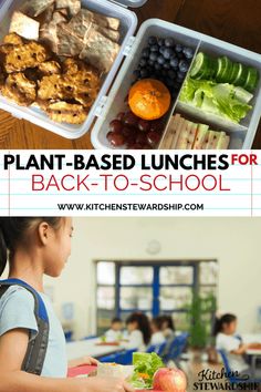 My kids pack their own mostly plant-based school lunches. We focus on vegetables, fruits, complex carbs, plant-based protein, and healthy fats. Here are all my suggestions and ideas to fill your plant-based lunchboxes! Vegetarian Kids Lunch, School Lunch Ideas Kids, Real Food Lunches, School Lunches For Kids, Lunch Ideas Recipes, Food Lunch Ideas, Lunch Ideas Kids, Vegetarian Kids, Plant Based School