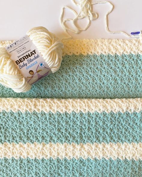 Crochet Bernat Baby Blanket Sparkle Throw | Daisy Farm Crafts Yarn Patterns Crochet, Blanket Yarn Patterns, Bernat Blanket Patterns, Crotchet Blankets, Spider Stitch, Crochet Spider, Daisy Farm Crafts, Crocheted Afghans, Daisy Farm