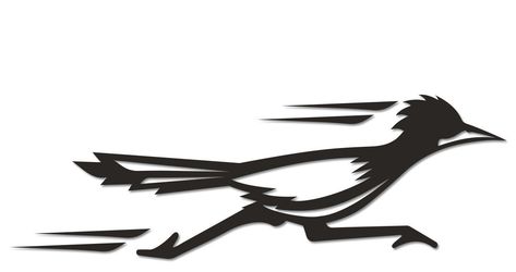 Roadrunner Art, Runner Tattoo, Runner Silhouette, Tattoo Couples, Greater Roadrunner, Kokopelli Art, School Spirit Shirts Designs, Indian Feather Tattoos, Running Tattoo