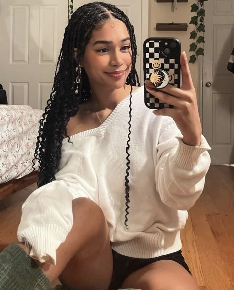 Classic Clothing Style, 3c Hair, Cute Box Braids, Curly Braids, Braids Ideas, Goddess Braids Hairstyles, English Fashion, Hairstyle Inspo, Cute Box Braids Hairstyles