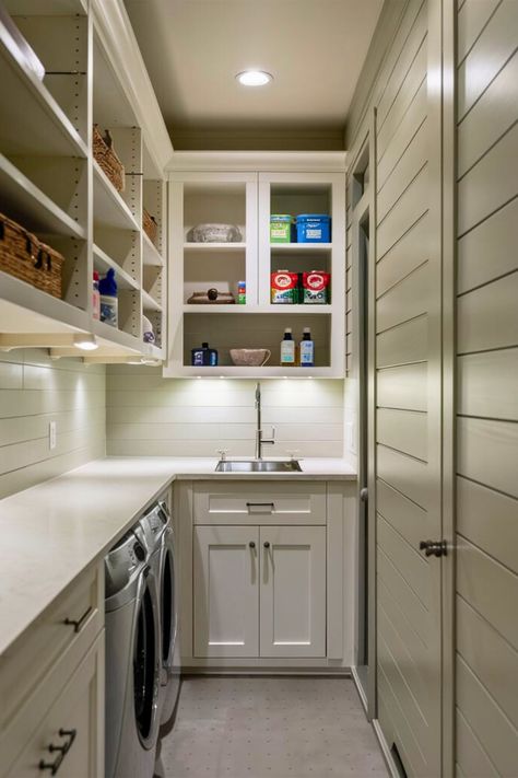 22 Narrow Laundry Room Ideas – The Crafty Hacks Laundry Room Under Stairs Ideas, Laundry Room With Coat Closet, Laundry Room Addition In Garage, 8 X 9 Laundry Room Layout, Walk In Pantry With Laundry, Long Narrow Laundry Room Layout, Refrigerator In Laundry Room, Half Bath Laundry Room Combo Layout, 5x5 Laundry Room Layout