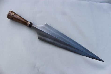 Viking Spear | Viking Pattern-welded spear head -- myArmoury.com Norse Spear, Double Spear, Pike Spear, Viking Spear, Double Sided Spear, Double Ended Spear, Seax Knife, Viking Pattern, Spear Head