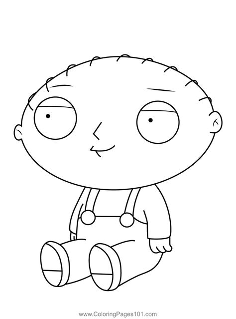 Stewie Griffin Sitting Family Guy Coloring Page Stewie Griffin Drawing, Peter Griffin Meme, Guy Coloring Pages, Griffin Drawing, Griffin Tattoo, Character Outline, Stewie Griffin, Drawing Help, Peter Griffin