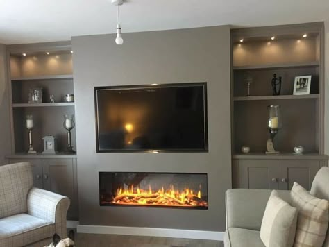 Wall Units With Fireplace, Lounge Room Styling, Tv Fal, Feature Wall Living Room, Snug Room, Built In Shelves Living Room, Living Room Wall Units, Living Room Built Ins, Living Room Renovation