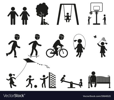 Black Playground, Simple Playground, Classroom Architecture, Flying Bird Silhouette, Silhouette Face, Playground Set, Globe Icon, Hand Symbols, Map Icons