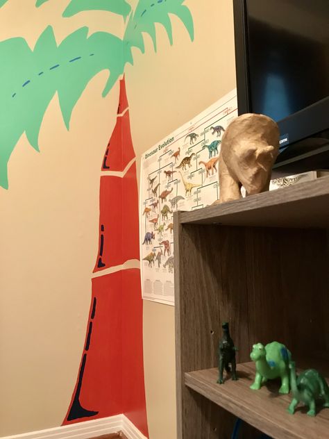 Paper mache triceratops and educational dinosaur poster. Dinosaur Poster, Dinosaur Posters, Paper Mache, Room Ideas