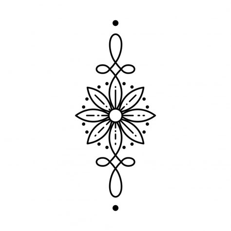 Geometric tattoo | Premium Vector Small Henna Tattoos, Small Henna Designs, Cute Henna Tattoos, Small Henna, Cute Henna, Tato Henna, Arte Doodle, Henna Tattoo Designs Hand, Simple Henna Tattoo