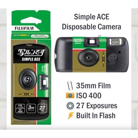 Cheap Film Camera, Buy Quality Consumer Electronics Directly from China Suppliers:Fujifilm SIMPLE ACE ISO 400 35mm Power Flash 27 Photo Exposures Single Use One Time Use QuickSnap Disposable Film Camera Enjoy ✓Free Shipping Worldwide! ✓Limited Time Sale ✓Easy Return. Cheap Film Cameras, Disposable Film Camera, Camera Fujifilm, Fujifilm Camera, Disposable Camera, Film Cameras, Beauty Skincare, Film Camera, One Time