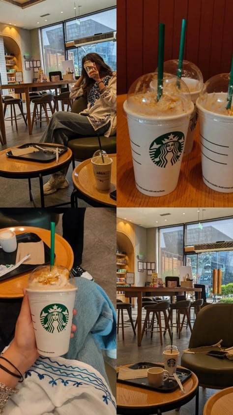 Pose With Starbucks Coffee, Photo Pose In Restaurant, Poses With Starbucks Coffee, Starbucks Pics Aesthetic, Starbucks Coffee Instagram Story, Cafe Friends Aesthetic, Cafe Pics Instagram, Poses In Cafe Aesthetic, Cafe Pics Ideas