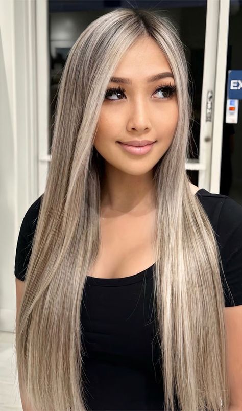 platinum blonde, winter hair colour, icy blonde, platinum blonde hair color Ash Blonde Hair Light, Blonde Hair Light, Blonde Winter, Straight Long Hair, Cool Blonde Hair Colour, Blonde Platinum, Hair Color For Fair Skin, Tan Skin Blonde Hair, Ash Blonde Hair Colour