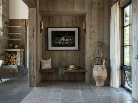 Interiors - WRJ Interior Design Mountain House Interior, Entry Nook, Mountain Interiors, Lake House Decor, Bunk House, Modern Cabin, Entry Way, Barn Style, Rio Grande