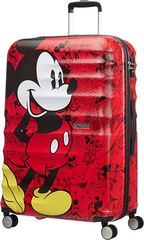 Disney Suitcase, American Tourister Luggage, Comic Book Background, Disney Comics, Film Texture, Large Luggage, Cabin Luggage, Large Suitcase, Mickey Y Minnie