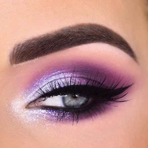 💜💜💜 @hudabeauty @hudabeautyshop mercury retrograde palette  @hudabeautyshop life liner  @hudabeautyshop lottie lashes #hudabeauty… Maquillage Goth, Purple Makeup Looks, Heart Makeup, Purple Eye Makeup, Make Up Inspiration, Glitter Eye Makeup, Glitter Eye, Eye Makeup Pictures, Purple Makeup