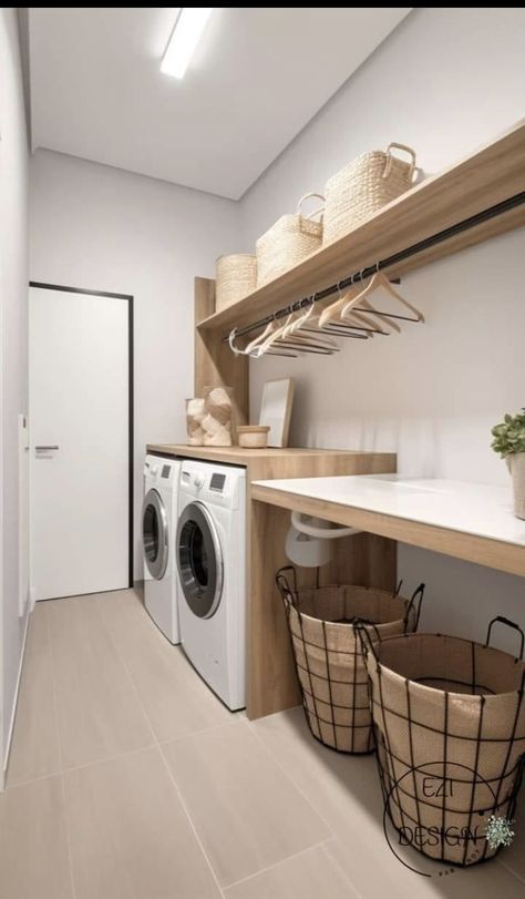 Utility Laundry Room Ideas, Functional Laundry Room Ideas, Lavaderos Ideas, Washing Room, Wash Room, Laundry Room Layouts, Laundry Room Renovation, Open Plan Kitchen Living Room, Laundry Design