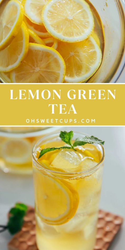 Aromatic lemon tea is a refreshing detox drink with ice, lemon, jasmine green tea, and honey for those hot summer days. Lipton Green Tea Recipes, Jasmine Tea Recipe, Cold Green Tea, Lemon Green Tea, Ice Lemon Tea, Lipton Green Tea, Green Tea And Honey, Iaso Tea, Green Tea Recipes