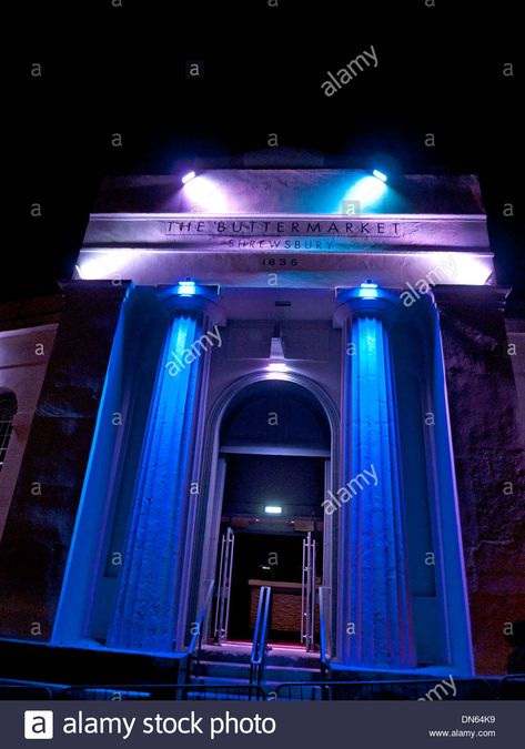 Building At Night, Shrewsbury Shropshire, Nightclub Design, Baby Event, Design Exterior, Club Design, England Uk, Night In, Night Club