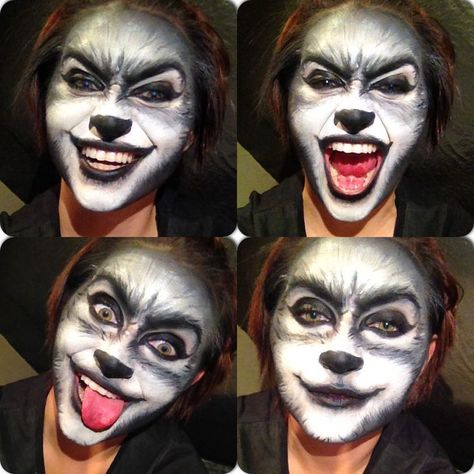 Hyena Makeup Lion King, Hyena Makeup, Big Bad Wolf Makeup, Wolf Makeup, Lion King Costume, Lion King Jr, Animal Makeup, Wolf Costume, Theatre Makeup