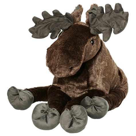 IKEA - STRÖVA, Soft toy, , Soft and cuddly king of the Swedish forest.All soft toys are good at hugging, comforting and listening and are fond of play and mischief. In addition, they are reliable and tested for safety. Ikea Plush, Plush Horse, Ikea Kids, Grey Dog, Nursery Themes, Baby Beanie, Soft Toy, Animals For Kids, Plush Toy