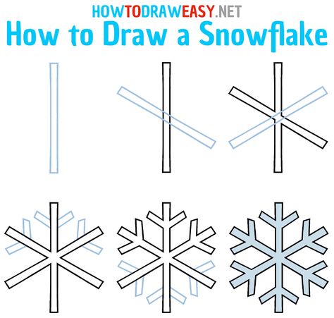 How to Draw a Snowflake Step by Step #Snowflake #SnowflakeDesign #SnowflakeDrawing #SnowflakeDraw #EasySnowflakeDrawing #HowtoDrawaSnowflake #FlakeofSnow #StepbyStepSnowflakeDrawing #Art #SnowDrawing Easy To Draw Snowflakes, How To Draw A Snowflake Step By Step, How To Draw A Snowflake Easy, Snow Flake Draw Easy, How To Draw Winter, Simple Snowflake Drawing, How To Draw Christmas Stuff Step By Step, How To Draw Snowflakes, How To Draw A Snowflake