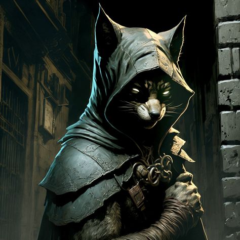 Mj4 Ratfolk Dnd, Tabaxi Rogue, D D Rogue, Rogue Dnd, Npc Art, Dnd Npc, Character Pictures, Rpg Characters, Dungeons And Dragons Characters