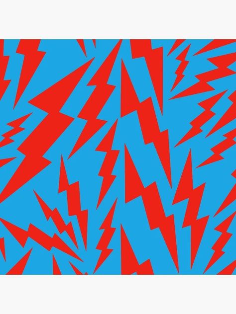 "Lightning Bolt Pattern (Blue & Red)" Art Board Print for Sale by Fox Newton | Redbubble Jersey Presentation, Thunder Pattern, Lightning Bolt Art, Electric Pattern, Lightning Bolt Pattern, Lightning Art, Lightning Pattern, 2024 Photo, Lightning Bolt Design