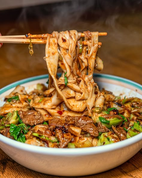 Spicy Cumin Lamb Noodles — CHRISTINE YI Cumin Lamb Noodles, Lamb Noodles, Cumin Lamb, Lamb Steaks, Paid Partnership, Marinated Lamb, Lamb Dishes, Silver Fern, Beef And Noodles