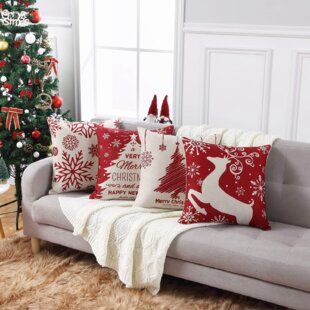 Christmas Throw Pillows Couch, Christmas Decor Couch, Christmas Couch Decor, Christmas Sofa Decor, Sofa Christmas, Christmas Decor For Home, Christmas Extravaganza, Christmas Sofa, Xmas Pillows