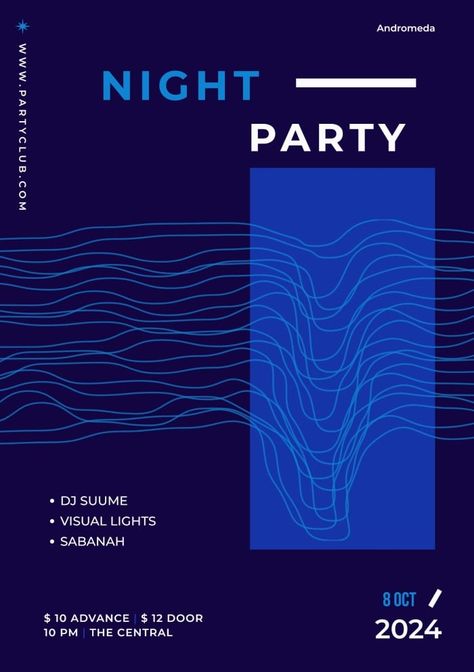 Neon Minimalist Night Party Invitation Neon Invitation Design, Neon Minimalist, Night Party Invitation, Graphic Design Invitation, Invitation Layout, Design Invitation, Brand Kit, Night Party, Party Invite Template