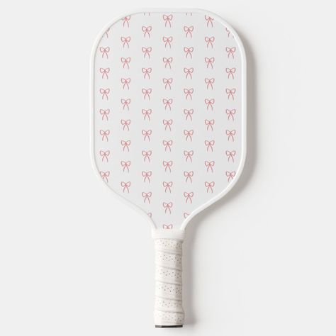 Put a bow on your pickleball game! Pink Pickleball, Pickle Ball Rackets, Pickle Ball Paddle Design, Cute Pickleball Paddles, Paddle Board, Pickle Ball, Things I Need To Buy, Pickleball Paddles, Birthday List